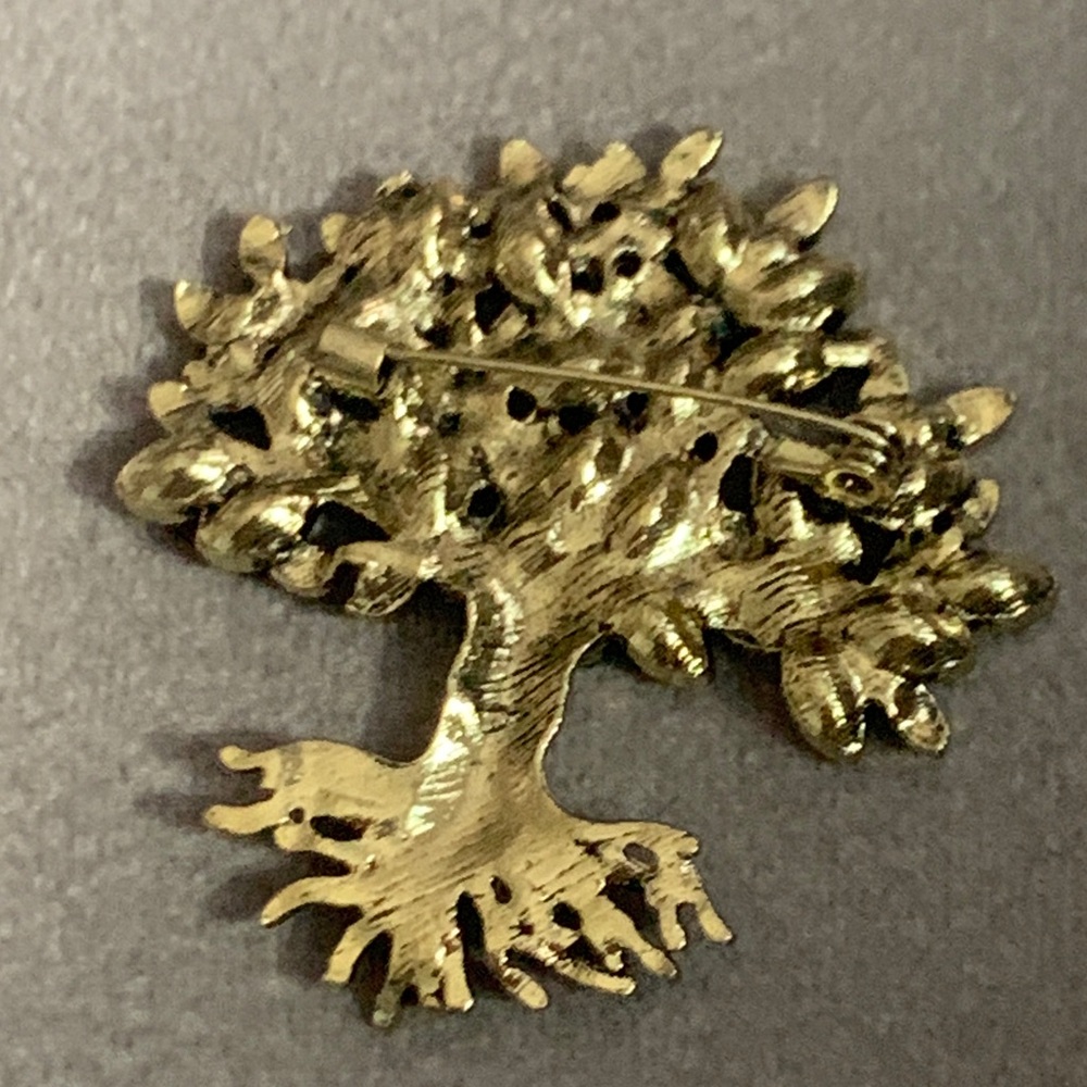 Colorful Tree of Life Rhinestone Brooches - Picture 2 of 2
